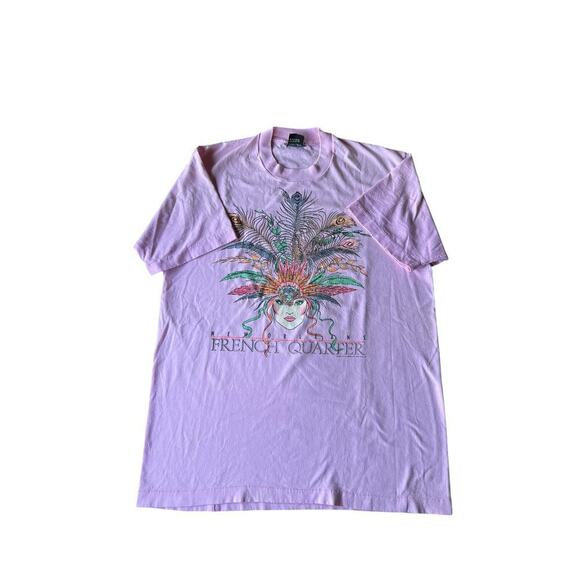 Vintage RARE 1990s New Orleans French Quarter Graphic T-Shirt - Made In USA - XL - Picture 2 of 8